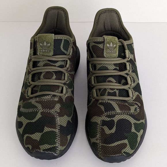 Adidas Tubular Shadow Green Camo Slip-On Athletic Sneakers Women's 7 - Picture 2 of 9